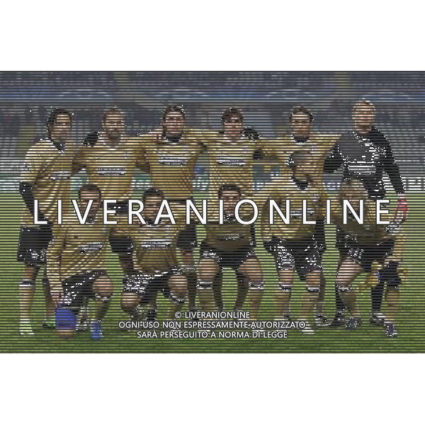  10-12-2008 Torino Sport Calcio Juventus Bate Borisov Champions League 2008/2009 Nella foto: La formazione della juventus da sx verso dx in piedi: Amauri, Mellberg, Grygera, De Ceglie, Legrottaglie e Manninger accovacciati da sx verso dx: Zanetti, Marchionni, Milonaro, Giovinco e Nedved ph.viganti/ag ALDO LIVERANI SAS 