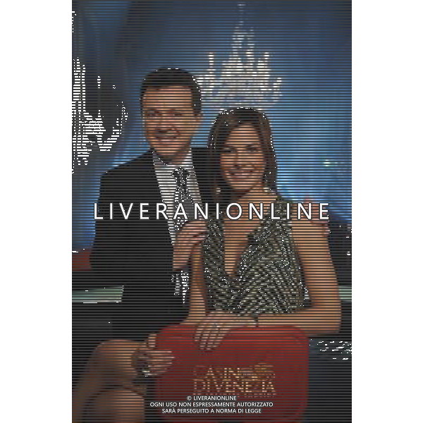 trasmissione televisiva\'La notte del poker 3 \' nella foto Pupo con Edelfa Chiara Masciotta ag aldo liverani