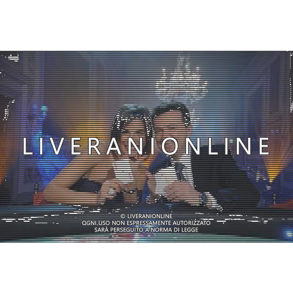 trasmissione televisiva\'La notte del poker 3 \' nella foto Pupo con Edelfa Chiara Masciotta ag aldo liverani