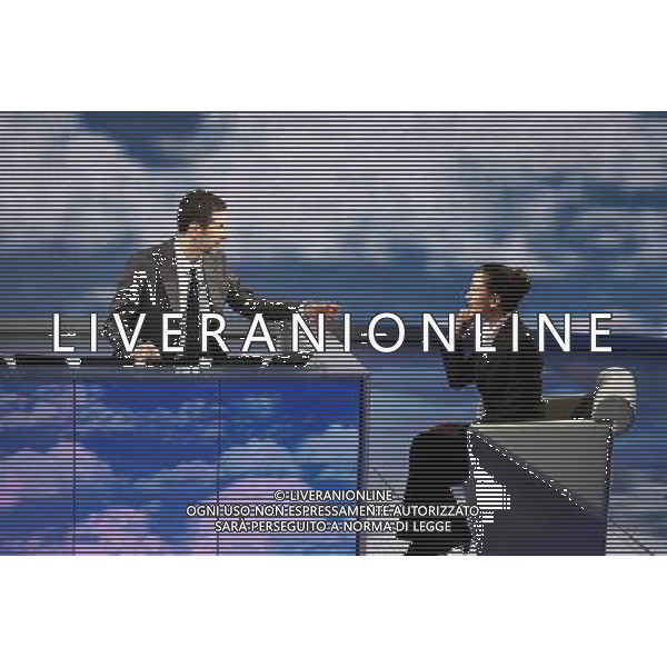 TRASMISSIONE: \' CHE TEMPO CHE FA\' NELLA FOTO: FABIO FAZIO -INGRID BETANCOURT FOTO ANTONIO SORANO - AG. ALDO LIVERANI SAS
