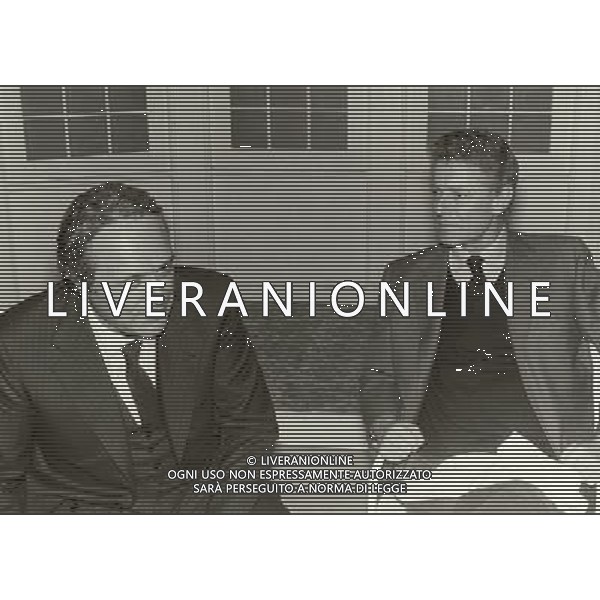 ARCHIVIO CARLO CARACCIOLO GIORNALISTA E FONDATOER DI DIVERSE TESTATE GIORNALISTICHE NELLA FOTO CON FORMENTON PH.ARCHIVIO AG.A.LIVERANI SAS