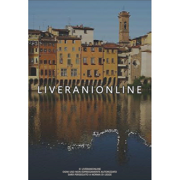 FIRENZE NELLA FOTO FIRENZE IL FIUME ARNO AG ALDO LIVERANI