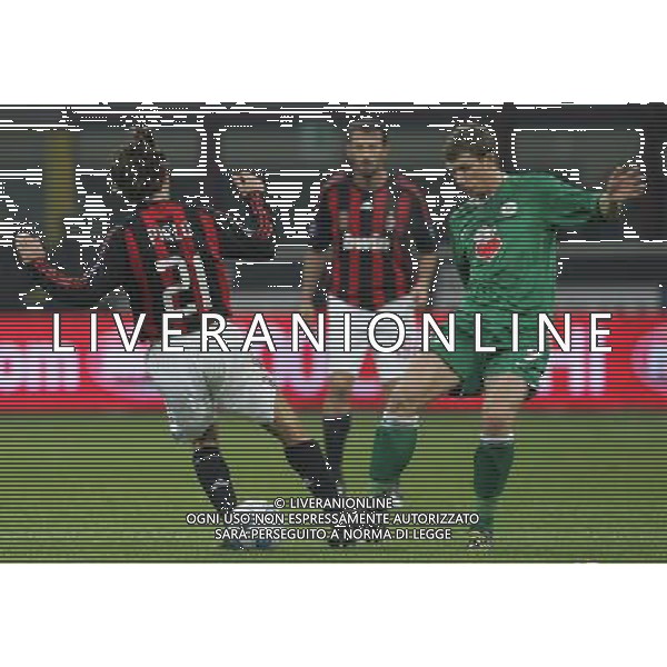 Milano 17-12-2008 coppa UEFA 2008/09 milan-wolfsburg 2:2 nella foto dzeko e andrea pirlo ph marco luzzani/ag aldo liverani s.a.s.