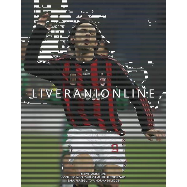 Milano 17-12-2008 coppa UEFA 2008/09 milan-wolfsburg 2:2 nella foto filippo inzaghi ph marco luzzani/ag aldo liverani s.a.s.