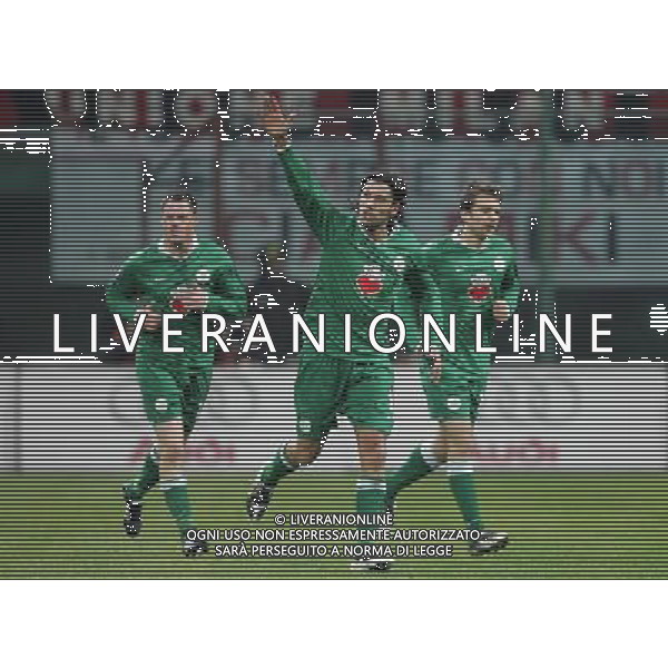Milano 17-12-2008 coppa UEFA 2008/09 milan-wolfsburg 2:2 nella foto esultanza di cristian zaccardo ph marco luzzani/ag aldo liverani s.a.s.