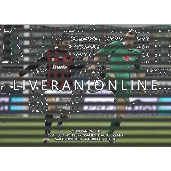 Milano 17-12-2008 coppa UEFA 2008/09 milan-wolfsburg 2:2 nella foto dzeko e luca antonini ph marco luzzani/ag aldo liverani s.a.s.