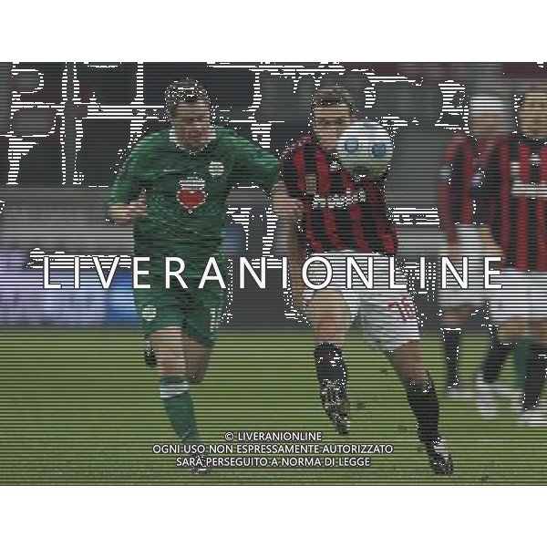 Milano 17-12-2008 coppa UEFA 2008/09 milan-wolfsburg 2:2 nella foto andriy shevchenko e krzynowek ph marco luzzani/ag aldo liverani s.a.s.