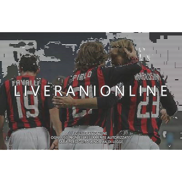 Milano 17-12-2008 coppa UEFA 2008/09 milan-wolfsburg 2:2 nella foto esultanza di massimo ambrosini con andrea pirlo dopo il gol ph marco luzzani/ag aldo liverani s.a.s.