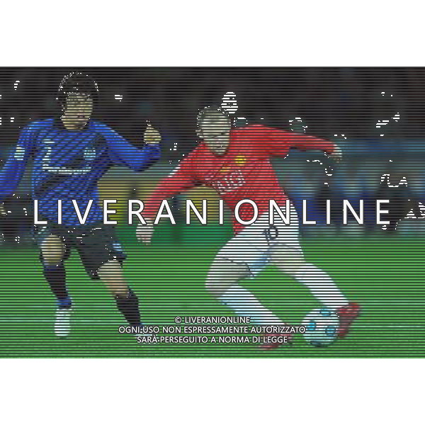 FIFA Club World Cup Japan 2008 Semifinale Yokohama - 18.12.2008 Gamba Osaka(JPN)-Manchester United(ENG) Nella Foto:WAYNE ROONEY IL PRIMO GOL /Ph.Vitez-Ag. Aldo Liverani