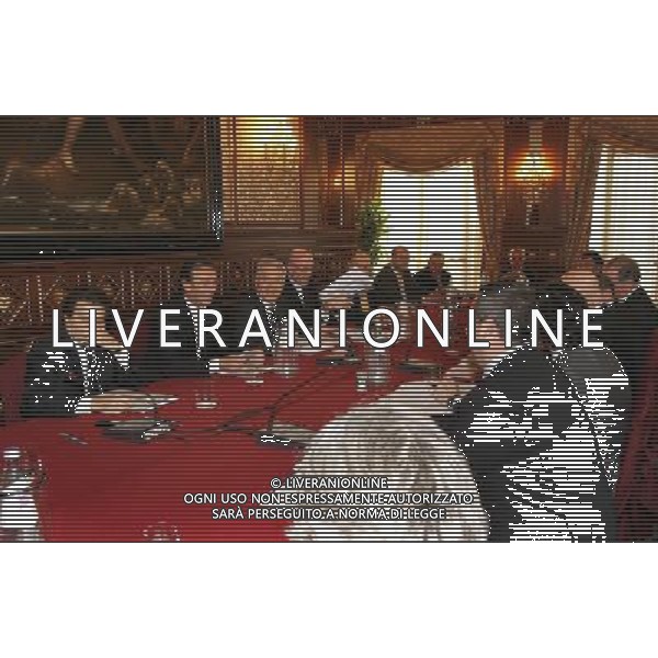 Milano 22-12-2008 premiazione Lega Calcio stagione sportiva 2007/08 nella foto il tavolo dell\'assemblea straordinaria di lega ph marco luzzani/ag aldo liverani s.a.s.