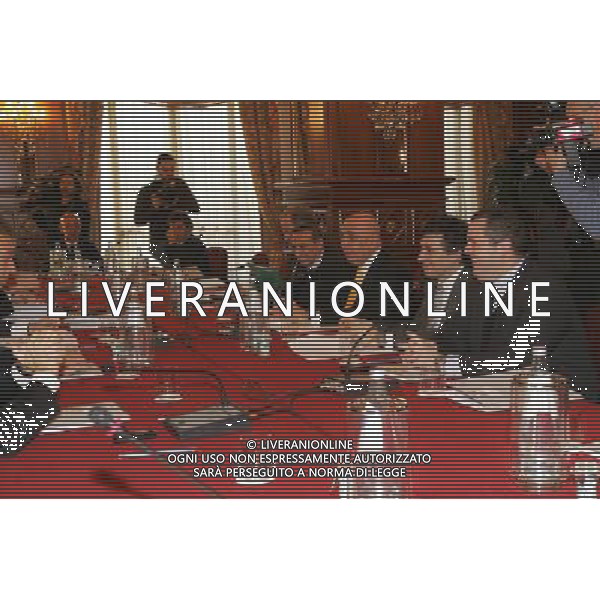 Milano 22-12-2008 premiazione Lega Calcio stagione sportiva 2007/08 nella foto il tavolo dell\'assemblea straordinaria di lega ph marco luzzani/ag aldo liverani s.a.s.