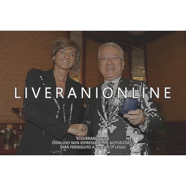 Milano 22-12-2008 premiazione Lega Calcio stagione sportiva 2007/08 nella foto francesca menarini e antonio matarrese ph marco luzzani/ag aldo liverani s.a.s.