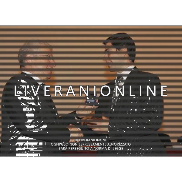 Milano 22-12-2008 premiazione Lega Calcio stagione sportiva 2007/08 nella foto antonio matarrese e dario cassingena ph marco luzzani/ag aldo liverani s.a.s.