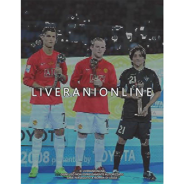 FIFA Club World Cup Japan 2008 Finale 1°-2° Posto Yokohama - 21.12.2008 Manchester United(ENG)-Liga de Quito(ECU) Nella Foto:CRISTIANO RONALDO-WAYNE ROONEY-MANSO /Ph.Vitez-Ag. Aldo Liverani