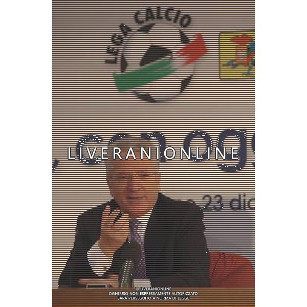 MILANO 23 DICEMBRE 2008 CONFERENZA STAMPA DI LEGA CALCIO E PANINI \'INSIEME CON OGGETTIVA PASSIONE\' NELAL FOTO: ANTONIO MATARRESE PH FRANCESCO BONFANTI-AG ALDO LIVERANI