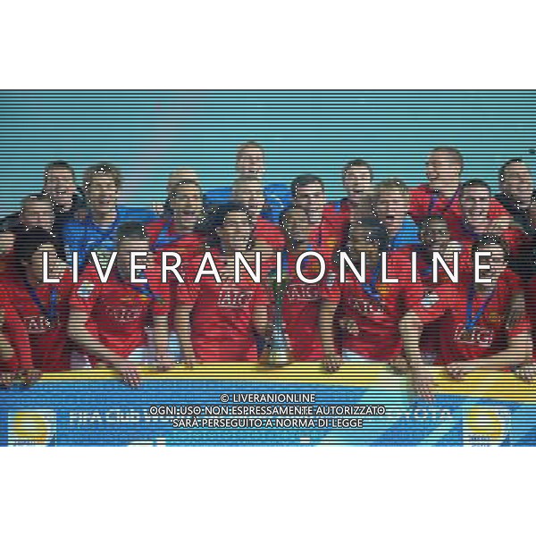 FIFA Club World Cup Japan 2008 Finale 1°-2° Posto Yokohama - 21.12.2008 Manchester United(ENG)-Liga de Quito(ECU) Nella Foto:FESTEGGIAMENTI MANCHESTER /Ph.Vitez-Ag. Aldo Liverani