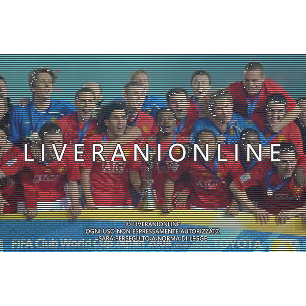 FIFA Club World Cup Japan 2008 Finale 1°-2° Posto Yokohama - 21.12.2008 Manchester United(ENG)-Liga de Quito(ECU) Nella Foto:FESTEGGIAMENTI MANCHESTER /Ph.Vitez-Ag. Aldo Liverani