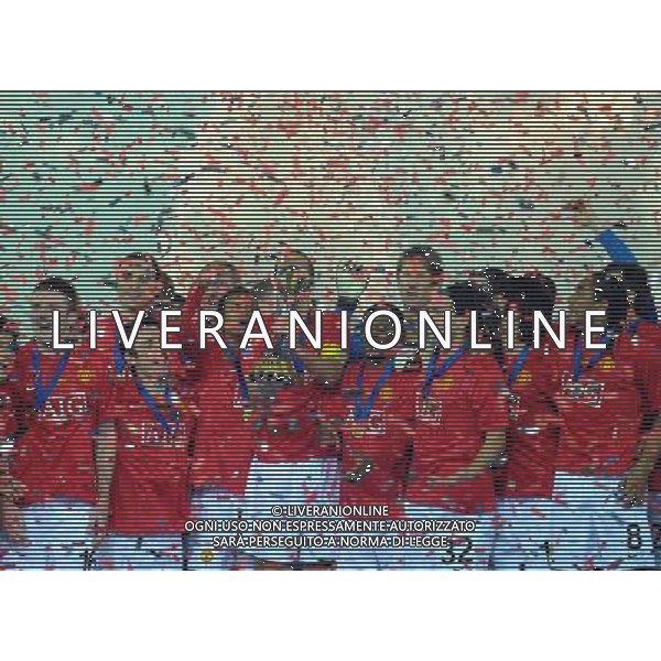 FIFA Club World Cup Japan 2008 Finale 1°-2° Posto Yokohama - 21.12.2008 Manchester United(ENG)-Liga de Quito(ECU) Nella Foto:FESTEGGIAMENTI MANCHESTER /Ph.Vitez-Ag. Aldo Liverani