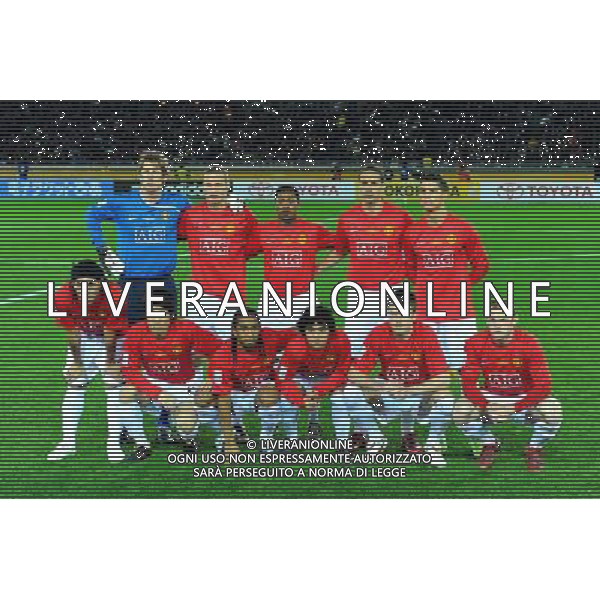 FIFA Club World Cup Japan 2008 Finale 1°-2° Posto Yokohama - 21.12.2008 Manchester United(ENG)-Liga de Quito(ECU) Nella Foto:MANCHESTER UNITED FORMAZIONE /Ph.Vitez-Ag. Aldo Liverani