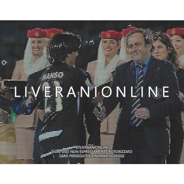 FIFA Club World Cup Japan 2008 Finale 1°-2° Posto Yokohama - 21.12.2008 Manchester United(ENG)-Liga de Quito(ECU) Nella Foto:PLATINI MICHEL-MANSO ALEJANDRO /Ph.Vitez-Ag. Aldo Liverani