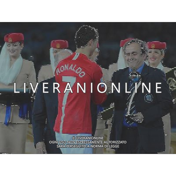 FIFA Club World Cup Japan 2008 Finale 1°-2° Posto Yokohama - 21.12.2008 Manchester United(ENG)-Liga de Quito(ECU) Nella Foto:PLATINI MICHEL-RONALDO CRISTIANO /Ph.Vitez-Ag. Aldo Liverani
