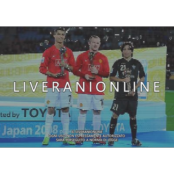 FIFA Club World Cup Japan 2008 Finale 1°-2° Posto Yokohama - 21.12.2008 Manchester United(ENG)-Liga de Quito(ECU) Nella Foto:RONALDO CRISTIANO-ROONEY WAYNE-MANSO ALEJANDRO /Ph.Vitez-Ag. Aldo Liverani