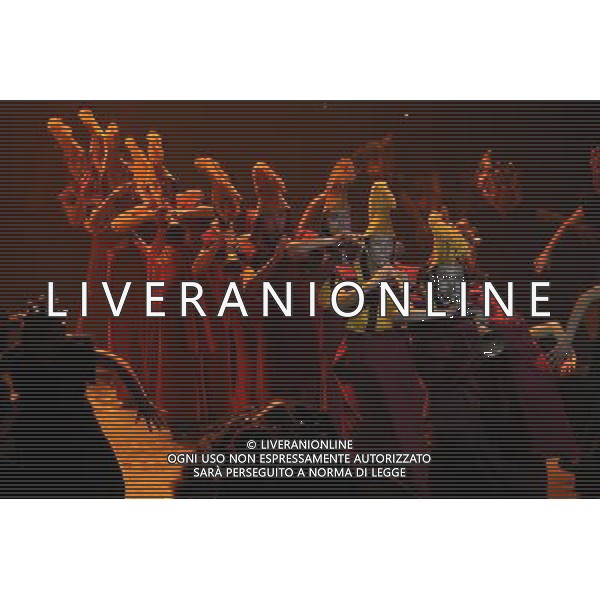 CHENGDU - DECEMBER 27: Dancers perform in the musical \'Tibetan Riddle\' in Chengdu of southwest China\'s Sichuan province Saturday, Dec. 27, 2008. The musical \'Tibetan Riddle\', presenting the original Tibetan culture with folk dances and songs, was staged in Chengdu on Saturday.(Photo By Evens Lee/ColorChinaPhoto) - AG. ALDO LIVERANI SAS ITALY ONLY