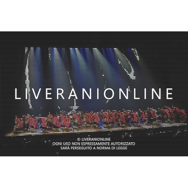 CHENGDU - DECEMBER 27: Dancers perform in the musical \'Tibetan Riddle\' in Chengdu of southwest China\'s Sichuan province Saturday, Dec. 27, 2008. The musical \'Tibetan Riddle\', presenting the original Tibetan culture with folk dances and songs, was staged in Chengdu on Saturday.(Photo By Evens Lee/ColorChinaPhoto) - AG. ALDO LIVERANI SAS ITALY ONLY