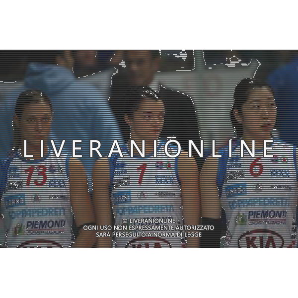 BERGAMO SABATO 22/11/2008 PALANORDA ORE 16-30 64o CAMPIONATO ITALIANO PALLAVOLO FEMMINILE SERIE A1 2008/2009 SETTIMA GIORNATA/GIRONE D\'ANDATA NELLA FOTO: valentna arrighetti e erika araki e serena ortolani PH.AG.A.LIVERANI SAS