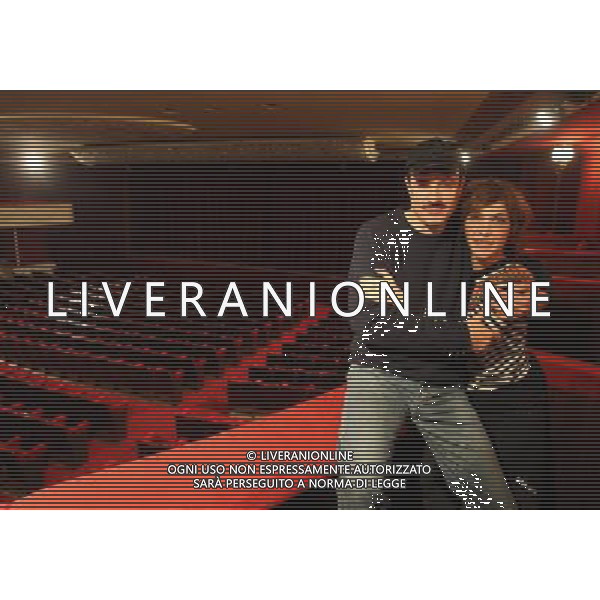 MILANO 7 GENNAIO 2009 CONFERENZA STAMPA DELLO SPETTACOLO TEATRALE \' MICHELINA\'. NELLA FOTO:GIAMPIERO INGRASSIA E MARIA AMELIA MONTI PH FRANCESCO BONFANTI-AG ALDO LIVERANI