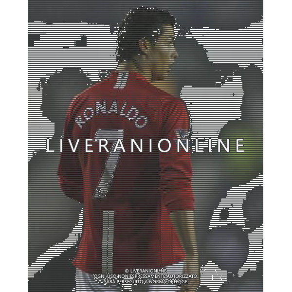 Manchester United\'s Cristiano Ronaldo , Derby County Vs Manchester United, Carling Cup Semi Final 1st Leg, Pride Park, Derby, Date 070109, ph.ag ALDO LIVERANI SAS ONLY FOR ITALY