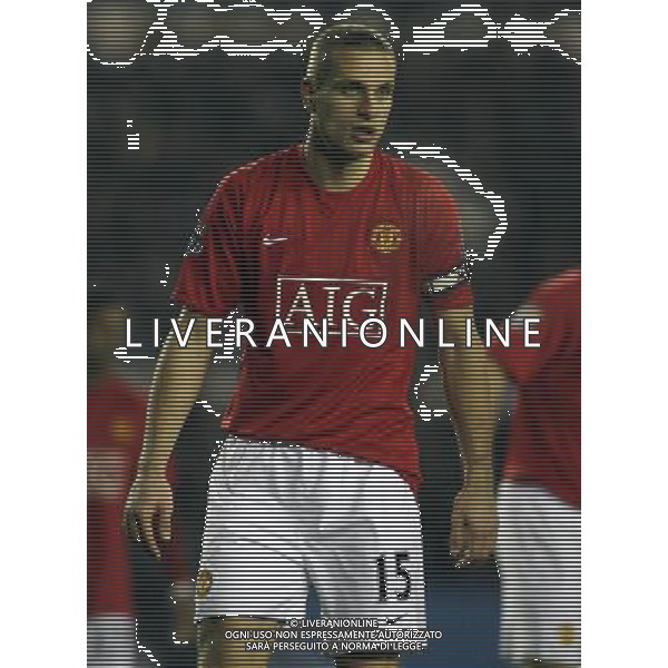 Manchester United Captain Nemanja Vidic , Derby County Vs Manchester United, Carling Cup Semi Final 1st Leg, Pride Park, Derby, Date 070109, ph.ag ALDO LIVERANI SAS ONLY FOR ITALY