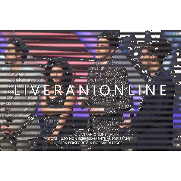 PRIMA PUNTATA DI \' X FACTOR\' - 2¡ EDIZIONE NELLA FOTO: ARAM QUARTET - GIUSY FERRERI © ANTONIO SORANO - AG. ALDO LIVERANI SAS