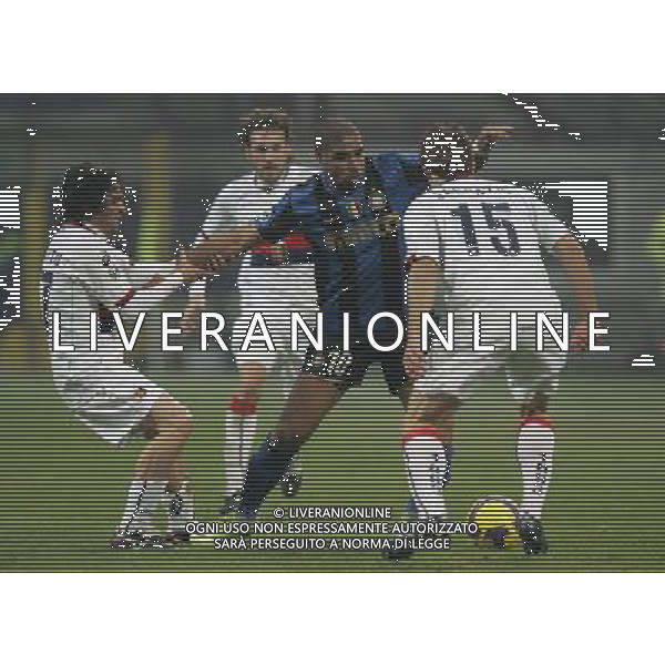 Milano 13-01-2009 coppa italia tim cup 2008/09 inter-genoa 3:1 nella foto adriano, papastathopoulos, omar milanetto e marco rossi ph marco luzzani/ag aldo liverani s.a.s. 
