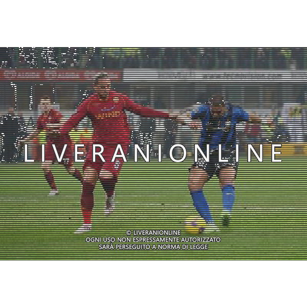Inter -Roma 21/01/2009 Calcio Coppa Italia Tim Cup 2008-2009 Nella foto il gol di Adriano Foto Agenzia Aldo Liverani Sas