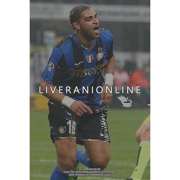 Inter -Roma 21/01/2009 Calcio Coppa Italia Tim Cup 2008-2009 Nella foto esultanza dopo il gol di Adriano Foto Agenzia Aldo Liverani Sas