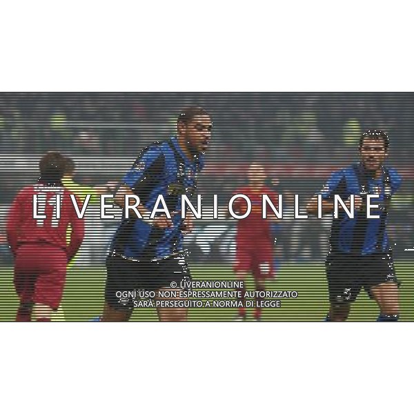 Inter -Roma 21/01/2009 Calcio Coppa Italia Tim Cup 2008-2009 Nella foto esultanza dopo il gol di Adriano Foto Agenzia Aldo Liverani Sas