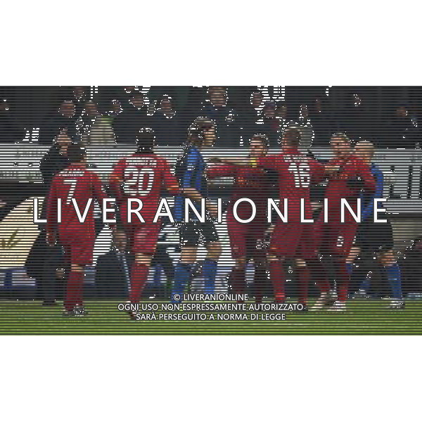 Inter -Roma 21/01/2009 Calcio Coppa Italia Tim Cup 2008-2009 Nella foto tensione tra zlatan Ibrahimovic e Philippe Mexes Foto Agenzia Aldo Liverani Sas