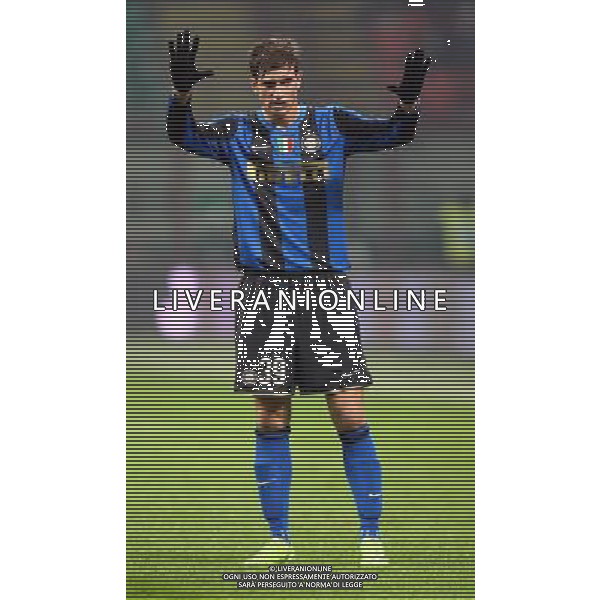 Inter -Roma 21/01/2009 Calcio Coppa Italia Tim Cup 2008-2009 Nella foto Santon davide Foto Agenzia Aldo Liverani Sas