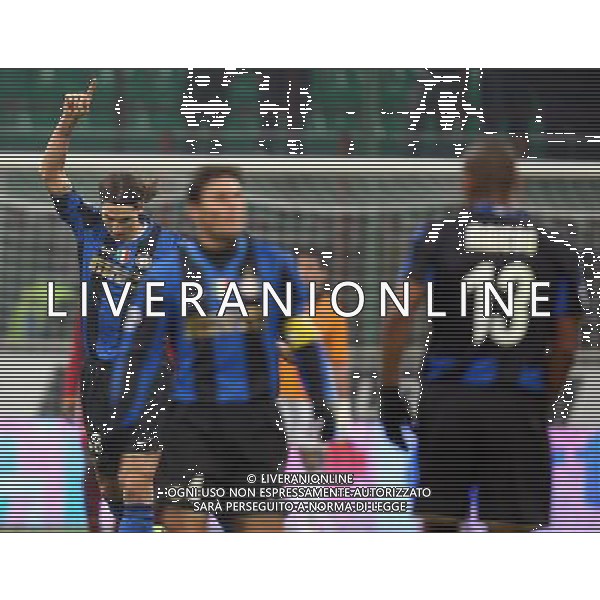 Inter - Roma 21/01/2009 Calcio Quarti di Finale di Coppa Italia Tim Cup 2008-2009 Nella foto esultanza dopo il gol di Zlatan Ibrahimovic ph Agenzia ALDO LIVERANI Sas