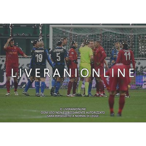 Inter - Roma 21/01/2009 Calcio Quarti di Finale di Coppa Italia Tim Cup 2008-2009 Nella foto tensione in campo ph Agenzia ALDO LIVERANI Sas