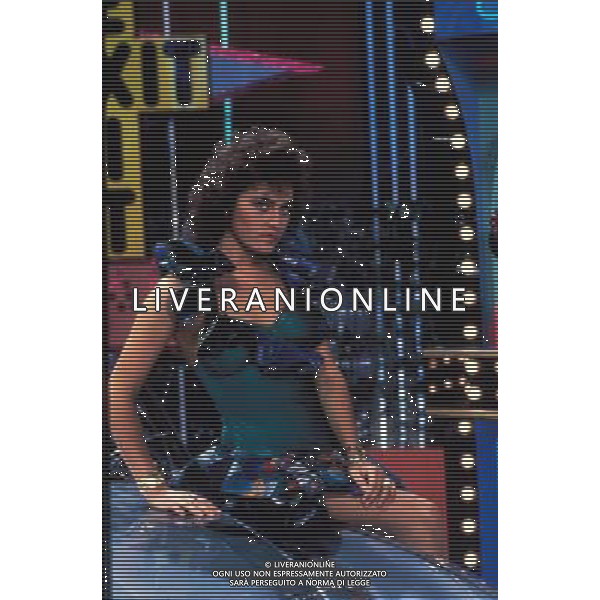 TRASMISSIONE TELEVISIVA\'DRIVE-IN\' 1982 NELLA FOTO LORY DEL SANTO AG ALDO LIVERANI