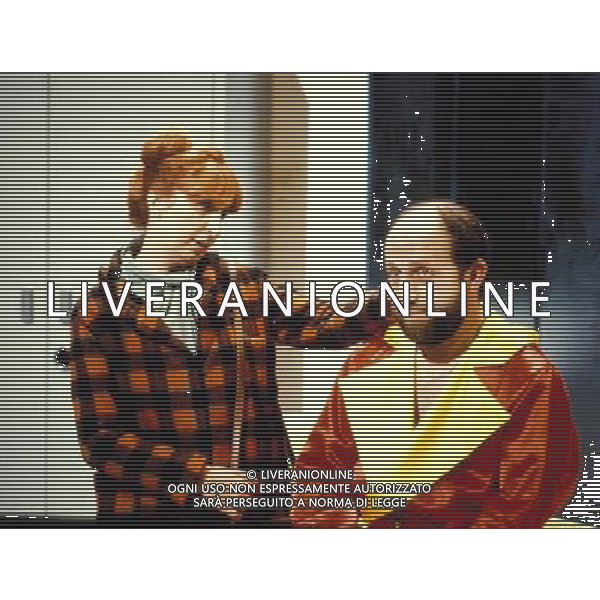 TRASMISSIONE TELEVISIVA\'DRIVE-IN\' 1982 NELLA FOTO ENRICO BERUSCHI AG ALDO LIVERANI