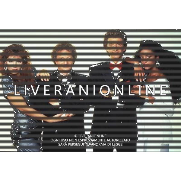 TRASMISSIONE TELEVISIVA\'DRIVE-IN\' 1982 NELLA FOTO TINI CANSINO-GIANFRANCO D \'ANGELO-EZIO GREGGIO-JOHARA AG ALDO LIVERANI