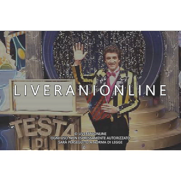 TRASMISSIONE TELEVISIVA\'DRIVE-IN\' 1982 NELLA FOTO EZIO GREGGIO AG ALDO LIVERANI
