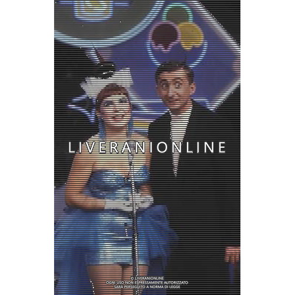 TRASMISSIONE TELEVISIVA\'DRIVE-IN\' 1982 NELLA FOTO SIUSY BLADY-VITO AG ALDO LIVERANI