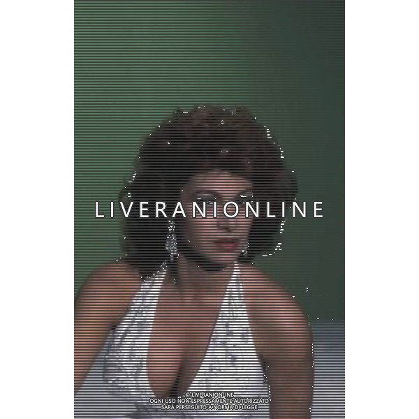 TRASMISSIONE TELEVISIVA\'DRIVE-IN\' 1982 NELLA FOTO CARMEN RUSSO AG ALDO LIVERANI