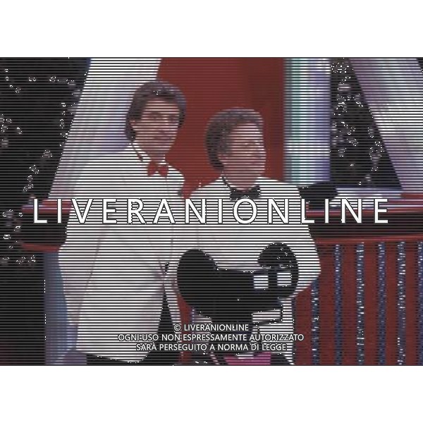 TRASMISSIONE TELEVISIVA\'DRIVE-IN\' 1982 NELLA FOTO EZIO GREGGIO-GIANFRANCO D\'ANGELO AG ALDO LIVERANI