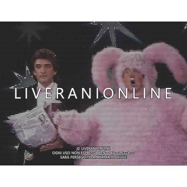 TRASMISSIONE TELEVISIVA\'DRIVE-IN\' 1982 NELLA FOTO EZIO GREGGIO-GIANFRANCO D\'ANGELO AG ALDO LIVERANI
