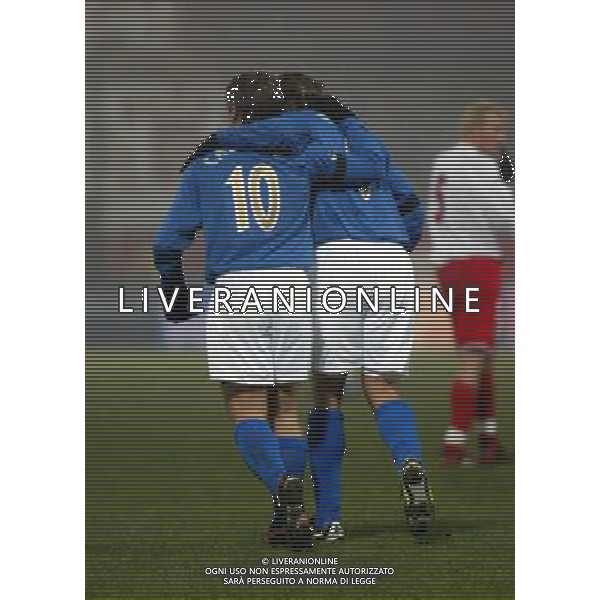 ESULTANZA CASSANO Varsavia 12/11/2003 amichevole Polonia-Italia 3:1 nella foto esultanza cassano ph Paola Garbuio/ag aldo Liverani s.a.s.